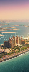 Samolepka na dvee flie 90 x 220  Palm Island in Dubai, aerial view, 90 x 220 cm