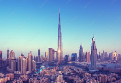 Samolepka flie 145 x 100, 204287935 - Dubai skyline, United Arab Emirates - Panorama Dubaje, Spojen arabsk emirty