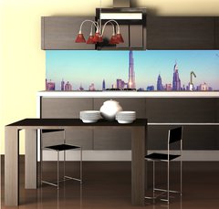 Fototapeta do kuchyně fólie 260 x 60, 204287935 - Dubai skyline, United Arab Emirates - Panorama Dubaje, Spojené arabské emiráty