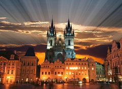 Fototapeta vliesov 100 x 73, 20468328 - The Old Town Square in Prague City