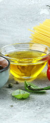 Samolepka na dvee flie 90 x 220, 205580599 - Italian food background with different types of pasta, health or vegetarian concept.