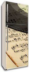 Samolepka na lednici flie 80 x 200  vintage musical background, 80 x 200 cm