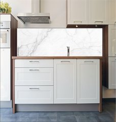 Fototapeta do kuchyn flie 180 x 60, 210626304 - panoramic white background from marble stone texture for design