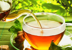 Samolepka flie 145 x 100, 21155419 - Pouring Healthy Tea - Nalvn zdravho aje