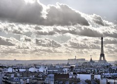 Fototapeta240 x 174  Vue depuis les toits de Paris  Tour Eiffel, 240 x 174 cm