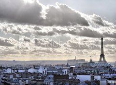 Fototapeta330 x 244  Vue depuis les toits de Paris  Tour Eiffel, 330 x 244 cm
