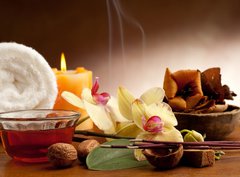 Fototapeta pltno 330 x 244, 21342529 - aromatherapy incense and bowl of oil massage