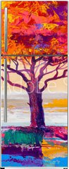 Samolepka na lednici flie 80 x 200, 213955813 - Tree oil painting, artistic background
