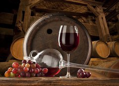 Fototapeta pltno 240 x 174, 21442815 - the still life with glass of red wine - zti se sklenic ervenho vna