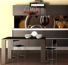 Fototapeta do kuchyn flie 260 x 60, 21442815 - the still life with glass of red wine