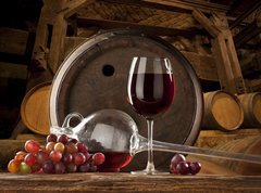 Fototapeta pltno 330 x 244, 21442815 - the still life with glass of red wine