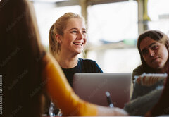 Samolepka flie 145 x 100, 214438808 - University students in classroom after lecture