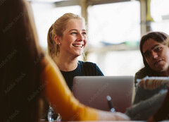Samolepka flie 200 x 144, 214438808 - University students in classroom after lecture