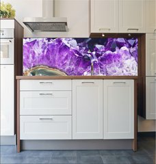 Fototapeta do kuchyn flie 180 x 60, 21483665 - Amethyst druse over agate rock - Ametystov hvzda pes agtovou sklu