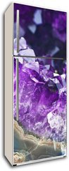 Samolepka na lednici flie 80 x 200  Amethyst druse over agate rock, 80 x 200 cm