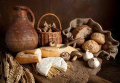 Samolepka flie 145 x 100  Rustic food, 145 x 100 cm