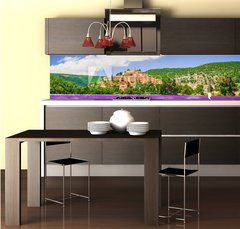 Fototapeta do kuchyn flie 260 x 60, 215601674 - Banon hilltop village in Provence, France