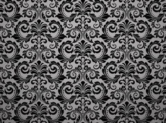 Fototapeta pltno 330 x 244, 215761199 - Wallpaper in the style of Baroque. Seamless vector background. Black floral ornament. Graphic pattern for fabric, wallpaper, packaging. Ornate Damask flower ornament