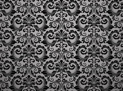 Fototapeta pltno 330 x 244, 215761199 - Wallpaper in the style of Baroque. Seamless vector background. Black floral ornament. Graphic pattern for fabric, wallpaper, packaging. Ornate Damask flower ornament