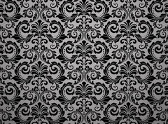 Fototapeta papr 360 x 266, 215761199 - Wallpaper in the style of Baroque. Seamless vector background. Black floral ornament. Graphic pattern for fabric, wallpaper, packaging. Ornate Damask flower ornament