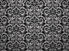 Fototapeta papr 360 x 266, 215761199 - Wallpaper in the style of Baroque. Seamless vector background. Black floral ornament. Graphic pattern for fabric, wallpaper, packaging. Ornate Damask flower ornament