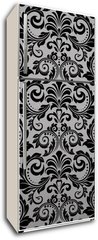 Samolepka na lednici flie 80 x 200, 215761199 - Wallpaper in the style of Baroque. Seamless vector background. Black floral ornament. Graphic pattern for fabric, wallpaper, packaging. Ornate Damask flower ornament - Tapeta ve stylu baroka. Bezev vektorov pozad. ern kvtinov ornament. Grafick vzor pro textilie, tapety, obaly. Ozdoben damakov kvtinov ornament