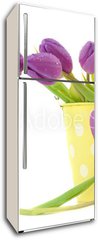 Samolepka na lednici flie 80 x 200  Wet Purple Tulips, 80 x 200 cm
