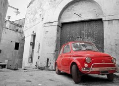 Fototapeta pltno 160 x 116, 21804795 - Red Classic Car. - erven klasick auta.