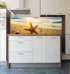 Fototapeta do kuchyn flie 180 x 60  Starfish on the beach, 180 x 60 cm