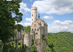 Samolepka flie 200 x 144, 22034617 - Germany: Burg Lichtenstein, a fairy-tale castle