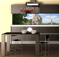 Fototapeta do kuchyn flie 260 x 60, 22034617 - Germany: Burg Lichtenstein, a fairy-tale castle