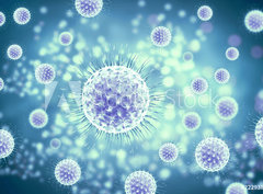 Fototapeta330 x 244  3d rendering virus, bacteria, cell, 330 x 244 cm