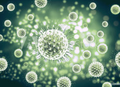 Fototapeta240 x 174  3d rendering virus, bacteria, cell, 240 x 174 cm
