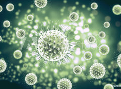 Fototapeta360 x 266  3d rendering virus, bacteria, cell, 360 x 266 cm