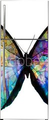 Samolepka na lednici flie 80 x 200  multicolored butterfly isolated on white background, 80 x 200 cm