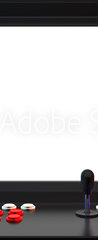 Samolepka na dveře fólie 90 x 220, 224483982 - Gaming Arcade Machine with Blank Screen for Your Design. 3d Rendering - Herní arkádový stroj s prázdnou obrazovkou pro váš návrh. 3D vykreslování