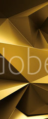 Samolepka na dvee flie 90 x 220, 224714765 - 3d render, abstract gold crystal background, faceted texture, macro panorama, wide panoramic polygonal wallpaper