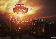Samolepka flie 145 x 100, 225976948 - nuclear explosion - jadern vbuch