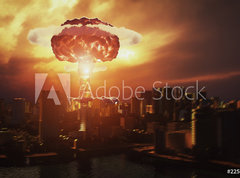 Samolepka flie 270 x 200, 225976948 - nuclear explosion - jadern vbuch