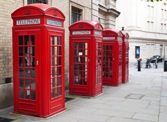 Fototapeta100 x 73  Typical red London phone booth, 100 x 73 cm