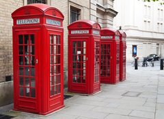 Fototapeta160 x 116  Typical red London phone booth, 160 x 116 cm