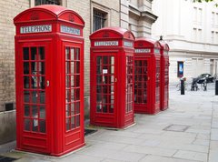 Fototapeta330 x 244  Typical red London phone booth, 330 x 244 cm