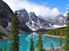 Samolepka flie 270 x 200, 22857690 - Moraine Lake in Banff National Park, Alberta, Canada - Moraine jezero v nrodnm parku Banff, Alberta, Kanada