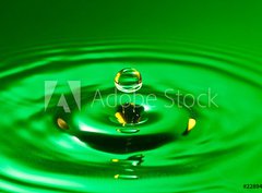 Fototapeta papr 360 x 266, 22894878 - tranquility conceptual. green droplet splash in a water