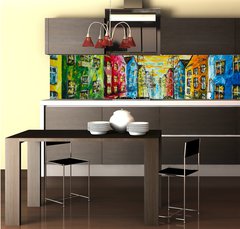 Fototapeta do kuchyn flie 260 x 60, 229305954 - Original art oil and palette knife on canvas