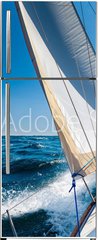 Samolepka na lednici flie 80 x 200, 229409051 - Sailing lboat at open sea in sunshine