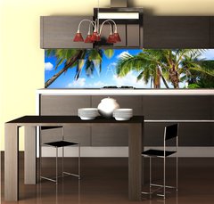 Fototapeta do kuchyn flie 260 x 60, 231731646 - Palm trees in Kauai Hawaii in the morning