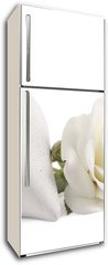 Samolepka na lednici flie 80 x 200  White rose with heart, 80 x 200 cm
