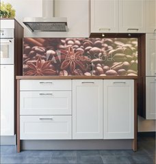 Fototapeta do kuchyn flie 180 x 60, 232714184 - Aromatic roasted coffee beans and anis or badian, sticks of natural cinnamon on  background close up