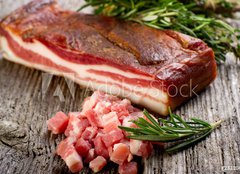 Fototapeta papr 160 x 116, 23310419 - slice bacon - pancetta affettata